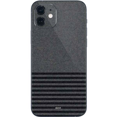 Black and Grey Stripes iPhone 12 Mini Skin