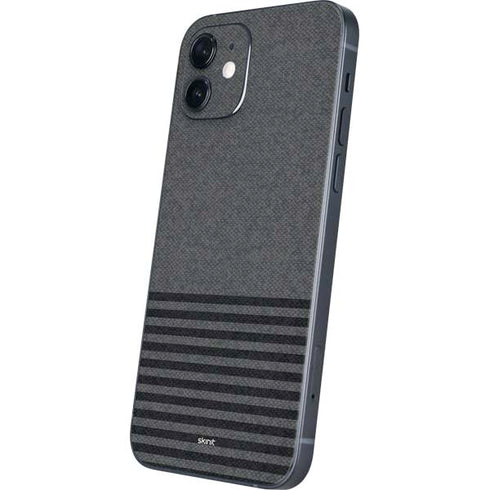 Black and Grey Stripes iPhone 12 Mini Skin