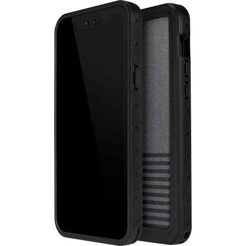 Black and Grey Stripes iPhone 12 Mini Waterproof Case