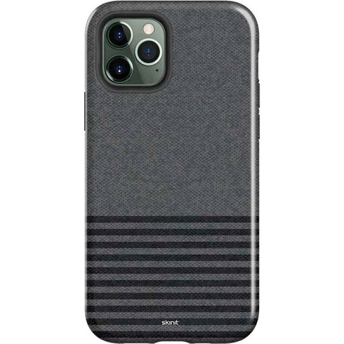 Black and Grey Stripes iPhone 12 Pro Impact Case