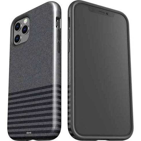 Black and Grey Stripes iPhone 12 Pro Impact Case