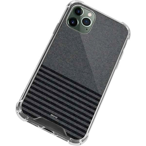 Black and Grey Stripes iPhone 12 Pro Max Clear Case