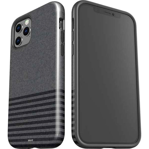Black and Grey Stripes iPhone 12 Pro Max Impact Case