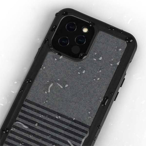 Black and Grey Stripes iPhone 12 Pro Max Waterproof Case