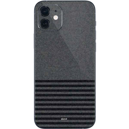 Black and Grey Stripes iPhone 12 Skin