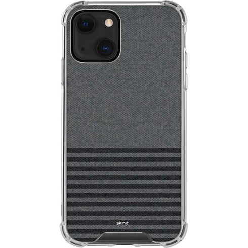 Black and Grey Stripes iPhone 13 Mini Clear Case