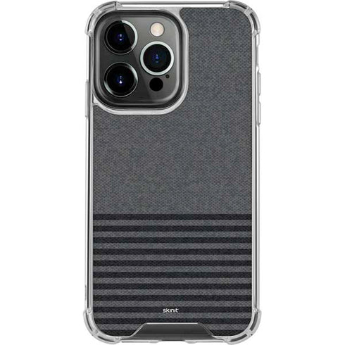 Black and Grey Stripes iPhone 13 Pro Clear Case