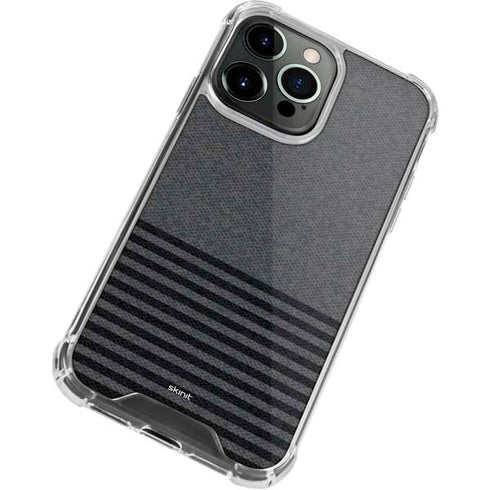Black and Grey Stripes iPhone 13 Pro Clear Case