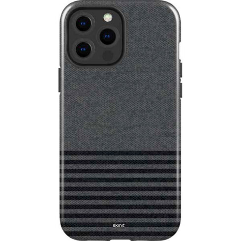 Black and Grey Stripes iPhone 13 Pro Max Impact Case