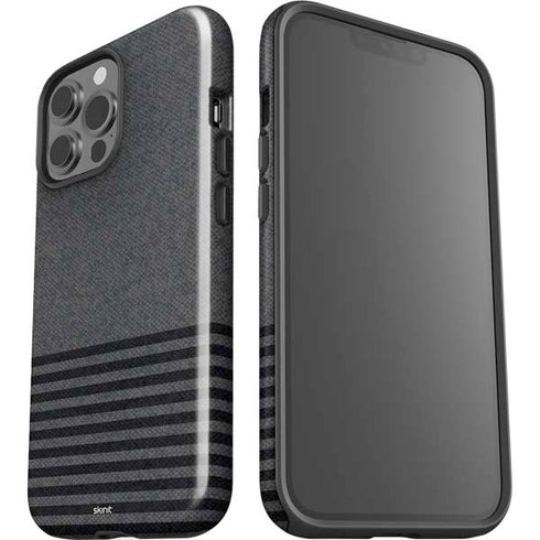Black and Grey Stripes iPhone 13 Pro Max Impact Case
