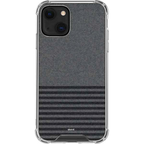 Black and Grey Stripes iPhone 14 Clear Case