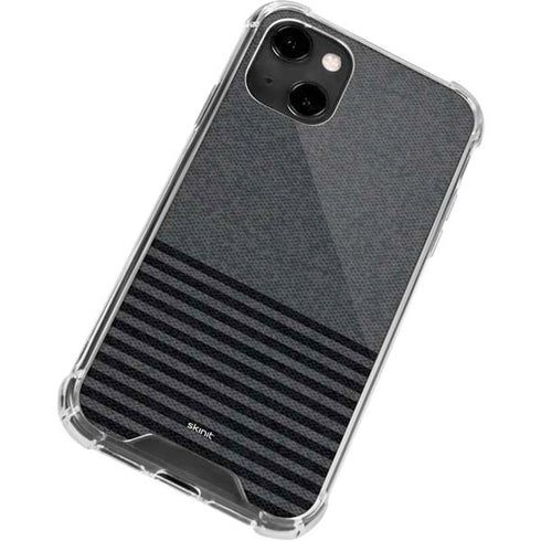 Black and Grey Stripes iPhone 14 Clear Case