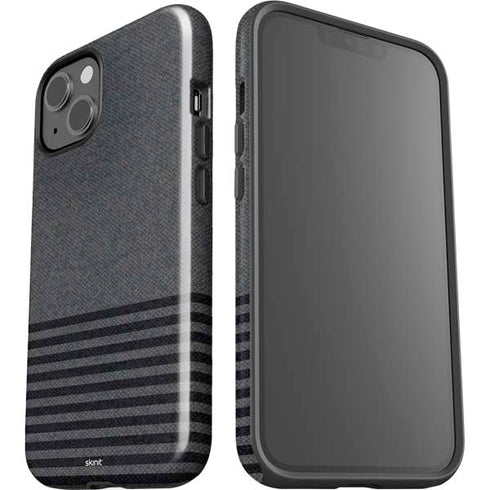 Black and Grey Stripes iPhone 15 Impact Case
