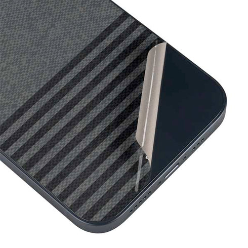 Black and Grey Stripes iPhone 15 Plus Skin