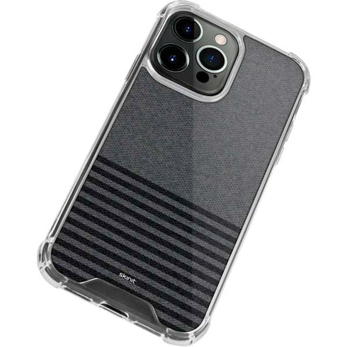 Black and Grey Stripes iPhone 15 Pro Clear Case