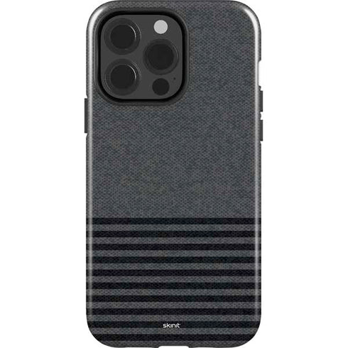 Black and Grey Stripes iPhone 14 Pro Impact Case