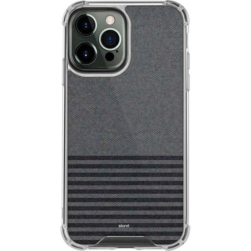 Black and Grey Stripes iPhone 15 Pro Max Clear Case