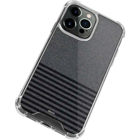 Black and Grey Stripes iPhone 15 Pro Max Clear Case