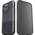 Black and Grey Stripes iPhone 15 Pro Max Impact Case