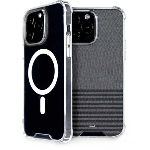 Black and Grey Stripes iPhone 15 Pro Max MagSafe Case