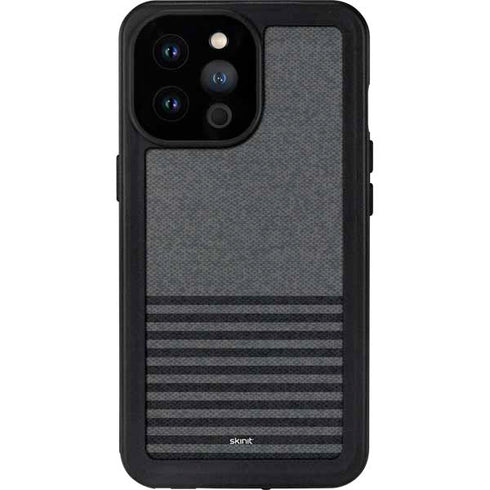 Black and Grey Stripes iPhone 14 Pro Max Waterproof Case