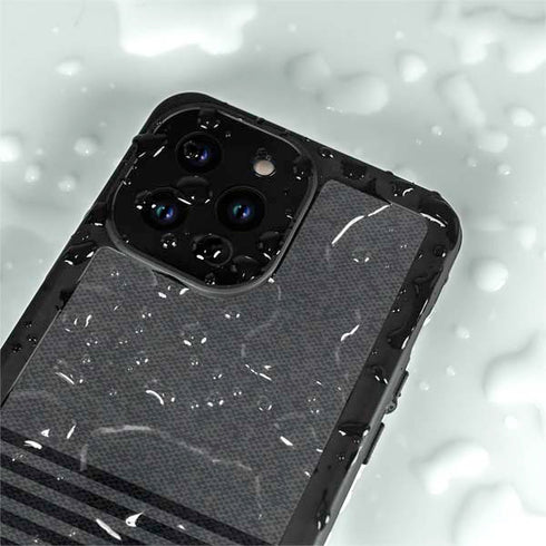 Black and Grey Stripes iPhone 14 Pro Max Waterproof Case