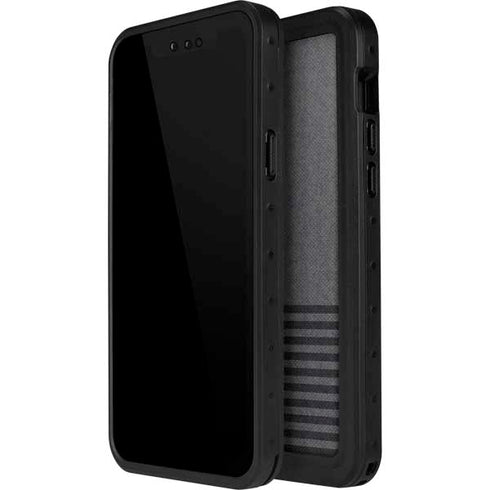 Black and Grey Stripes iPhone 15 Waterproof Case