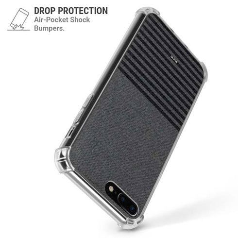 Black and Grey Stripes iPhone 7/8 Plus Clear Case