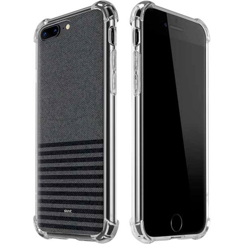 Black and Grey Stripes iPhone 7/8 Plus Clear Case