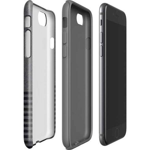 Black and Grey Stripes iPhone SE (2nd & 3rd Gen) Pro Case