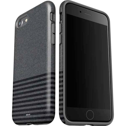 Black and Grey Stripes iPhone SE (2nd & 3rd Gen) Pro Case