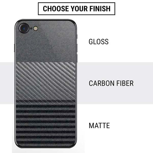 Black and Grey Stripes iPhone SE (2nd & 3rd Gen) Skin