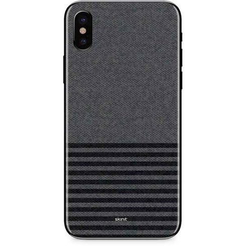 Black and Grey Stripes iPhone X Skin