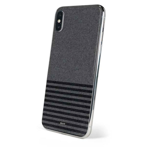 Black and Grey Stripes iPhone X Skin