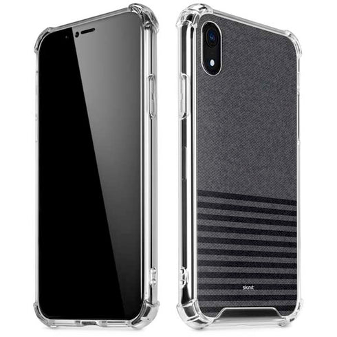 Black and Grey Stripes iPhone XR Clear Case