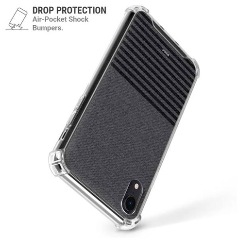 Black and Grey Stripes iPhone XR Clear Case