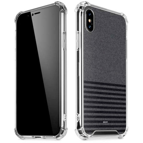 Black and Grey Stripes iPhone XS Max Clear Case