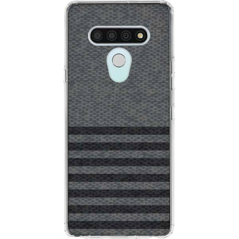Black and Grey Stripes LG Stylo 6 Clear Case