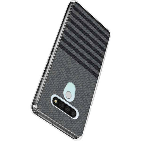 Black and Grey Stripes LG Stylo 6 Clear Case