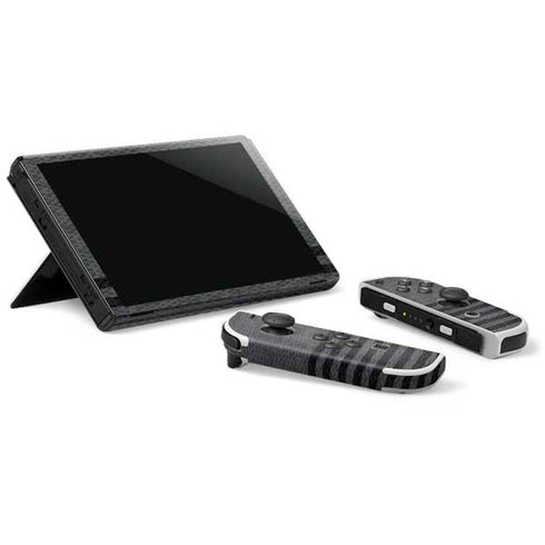 Black and Grey Stripes Nintendo Switch OLED (2021) Skin