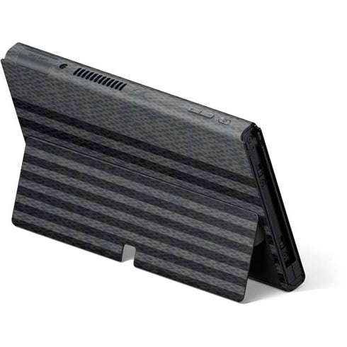 Black and Grey Stripes Nintendo Switch OLED (2021) Skin