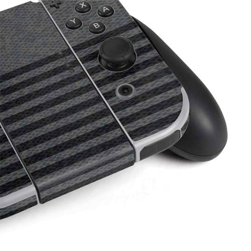 Black and Grey Stripes Nintendo Switch OLED (2021) Skin