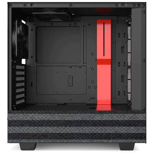 Black and Grey Stripes NZXT H510 Compact ATX Mid-Tower Case Skin