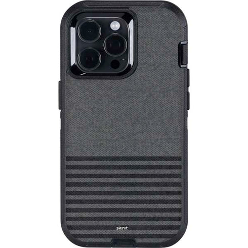 Black and Grey Stripes Otterbox Defender iPhone Skin