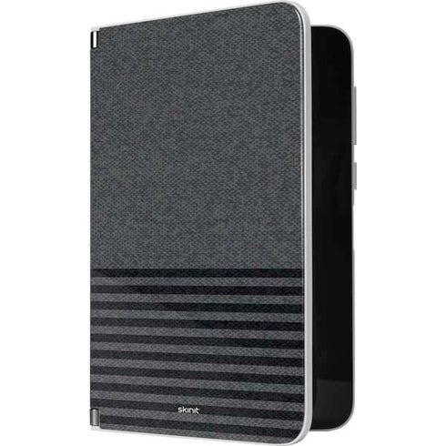 Black and Grey Stripes Surface Duo Skin