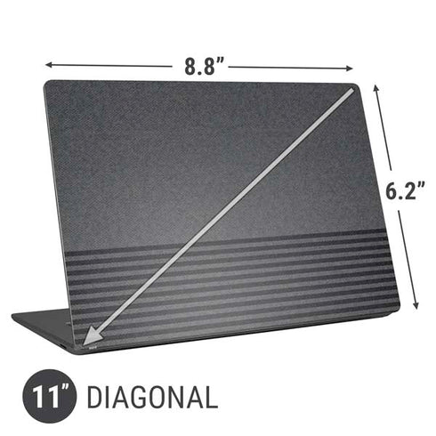 Black and Grey Stripes Universal Laptop 11in (8.8 x 6.2in) Skin