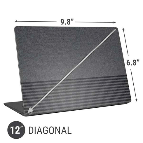 Black and Grey Stripes Universal Laptop 12in (9.8 x 6.8in) Skin