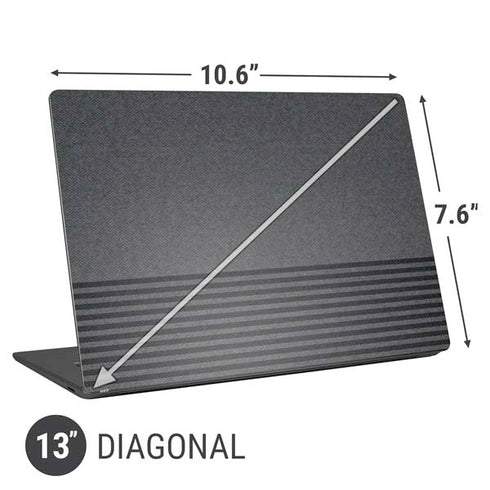 Black and Grey Stripes Universal Laptop 13in (10.6 x 7.6in) Skin
