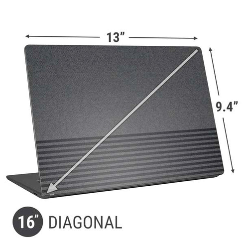 Black and Grey Stripes Universal Laptop 16in (13 x 9.4in) Skin