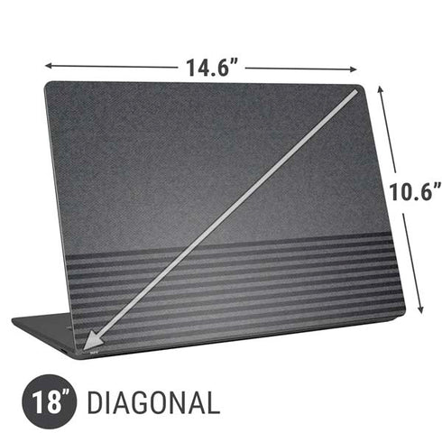 Black and Grey Stripes Universal Laptop 18in (14.6 x 10.6in) Skin